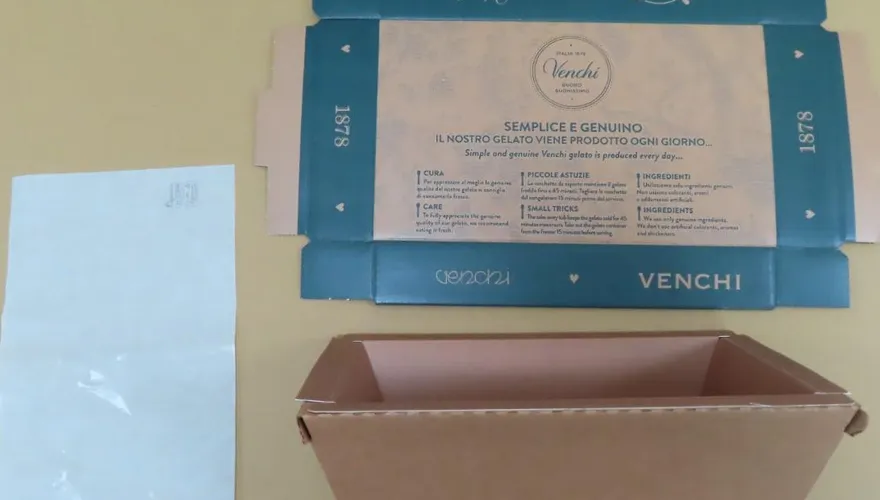 Venchi冰淇淋外帶盒含螢光劑　食藥署：全數退運