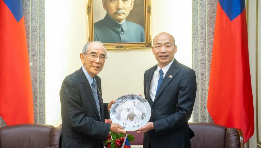 韓國瑜接見日台交流協會大橋光夫前會長　感謝深化雙邊關係