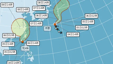 今晚當心！準颱風丹娜絲「2路徑」襲台　南部防風雨