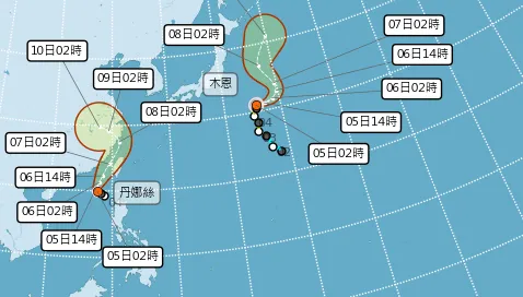 雙颱共舞！「丹娜絲」凌晨2時生成　氣象署：最快8:30發海警