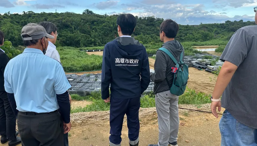 丹娜絲颱風逼近　陳其邁視察大樹光電濫墾山頭備戰
