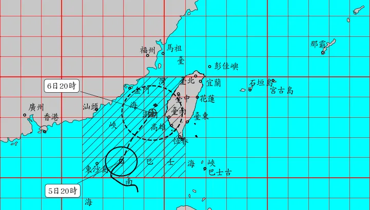輕颱丹娜絲陸警發布！南部6地納首波警戒　陣風上看11級