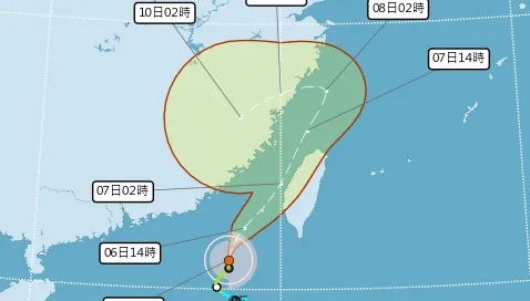 丹娜絲變大隻了！陸警擴為15縣市　南部炸大豪雨