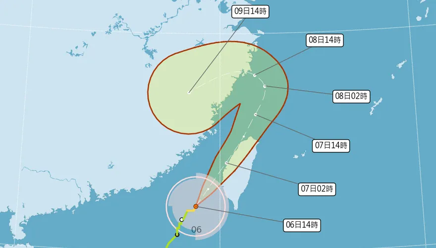 台灣本島全納陸警！中颱丹娜絲不排除登陸　今夜風雨最劇