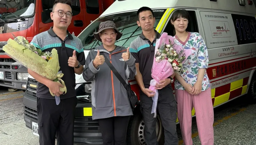 彰化女外送便當摔車「2次命危」　謝消防員沒吃飯救她一命