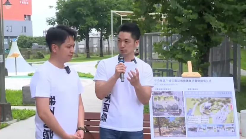 蔣萬安趕場前進台中反惡罷　不忘送羅廷瑋超夯「我不同意」T