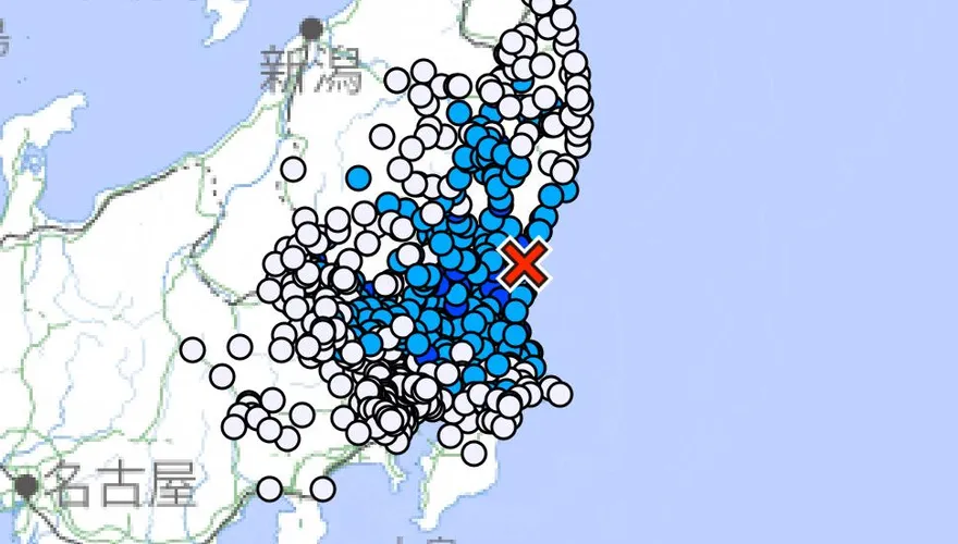 日本茨城23:51發生規模4.8地震「最大震度4級」   東京也有感