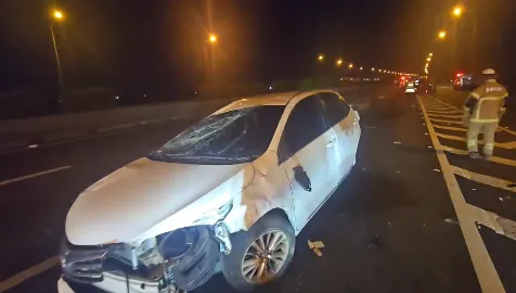 國1北上嚴重車禍　自小客車、廂型車碰撞7人受傷