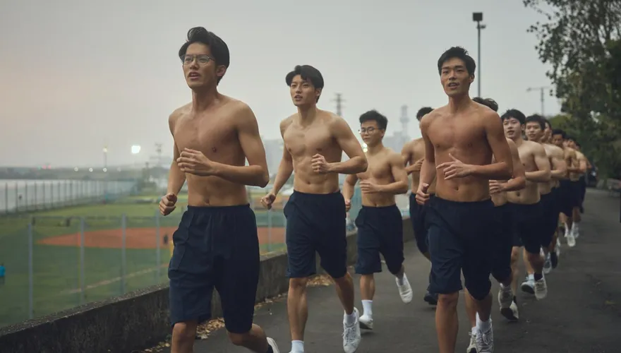 《進行曲》鮮肉男團裸身狂奔畫面養眼　牧森頂低溫苦拍13次才過關