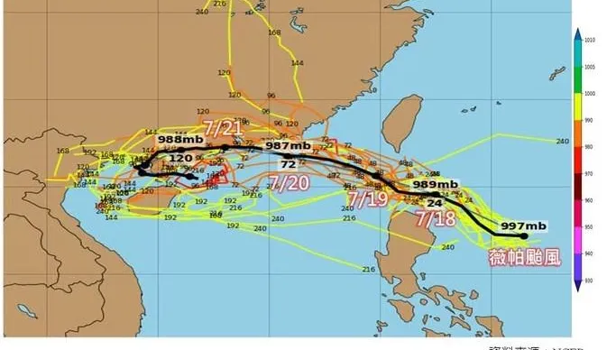 薇帕颱風降雨熱區曝！氣象專家：還要注意東南方熱帶系統