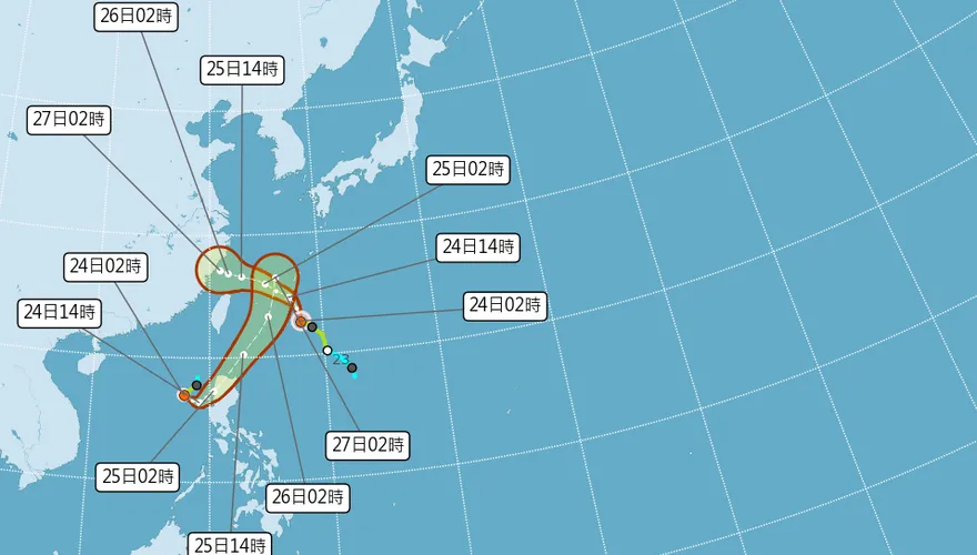 雙颱引藤原效應！雨彈炸北台灣　第3個熱帶系統更強