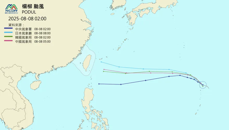 楊柳颱風恐撲台？　粉專曝「2劇本」：最快8/13撲近台