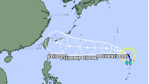 楊柳颱風最新預測　日氣象廳：8/10起一路西衝、不斷增強