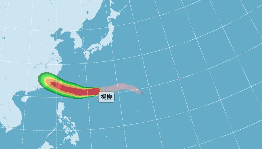 會放颱風假？楊柳逼近台灣　4縣市「暴風侵襲率飆破9成」