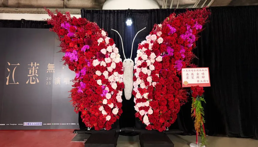 江蕙病癒開唱！費玉清獻巨型「破繭蝴蝶」祝福：綻放生命的光芒