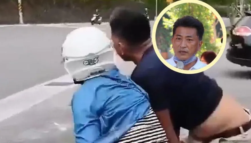 鮪魚肚抗強風！蘇澳鎮長「徒手幫十多名騎士穩車」網大讚