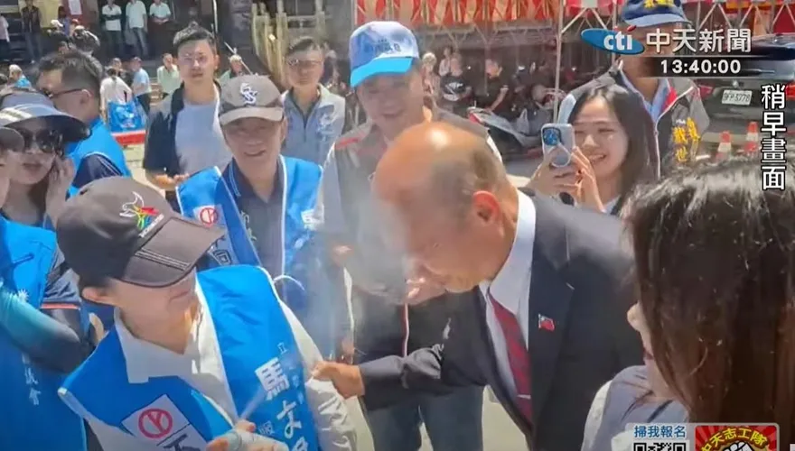 韓國瑜回雲林投票稱「生意清淡」　自嘲被曬成茶葉蛋