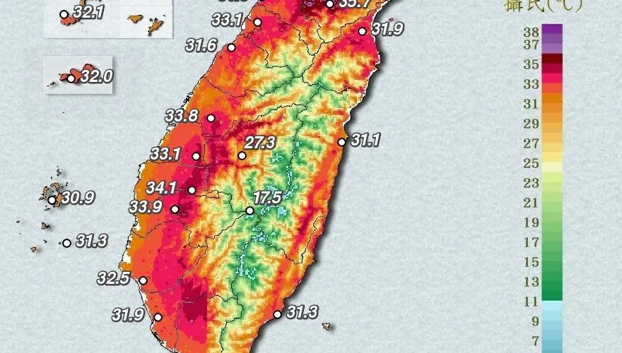 又變烤地瓜！雙北、高雄飆高溫　北市內湖39.6度全台最熱