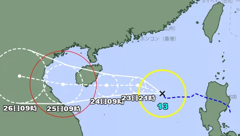 劍魚颱風生成！預測路徑朝海南島　對台無直接影響