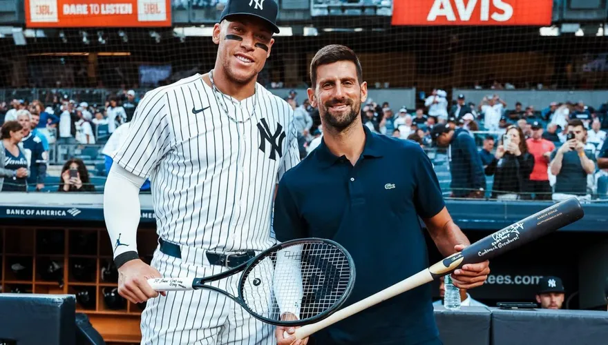 MLB/喬科維奇洋基開球！讚嘆賈吉體格超大隻