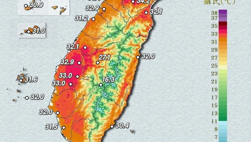 週末好燒！北市內湖37.3度全台最熱　北北彰防連續高溫