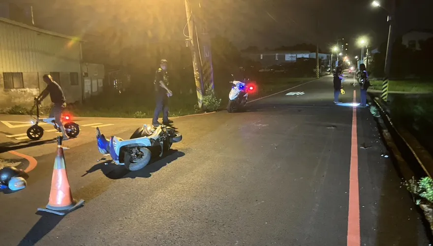 台中深夜驚悚車禍！男騎士對撞母女檔　噴飛田中亡