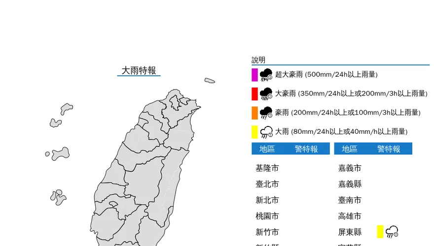 午後大雨特報！恆春半島雨彈開炸　注意雷擊、強陣風