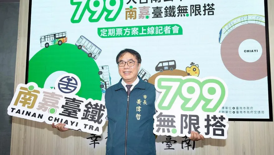台南人有福了！新通勤月票799元　公車、南嘉台鐵無限搭