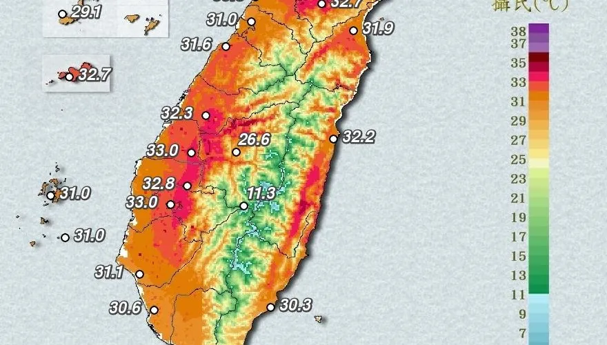 熱辣週二！新北五股達39.2度　10縣市高溫預警