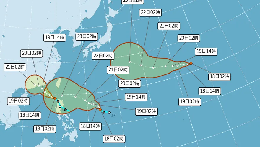 一天內恐3颱共舞！粉專：第19號颱風「浣熊」將形成