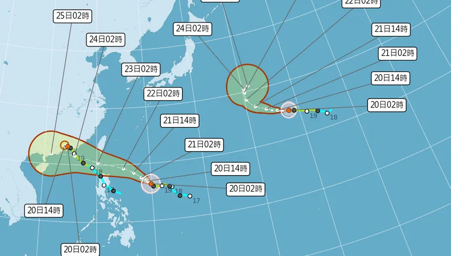 樺加沙恐「強颱之姿」逼近台灣　7地暴風侵襲機率破6成