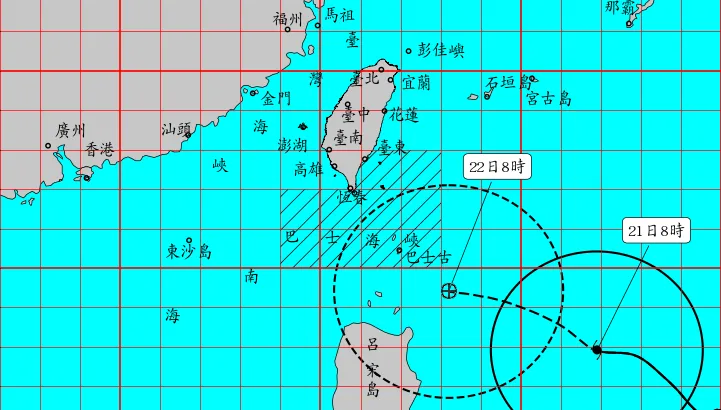颱風樺加沙海上警報發布了　首波「警戒範圍」出爐