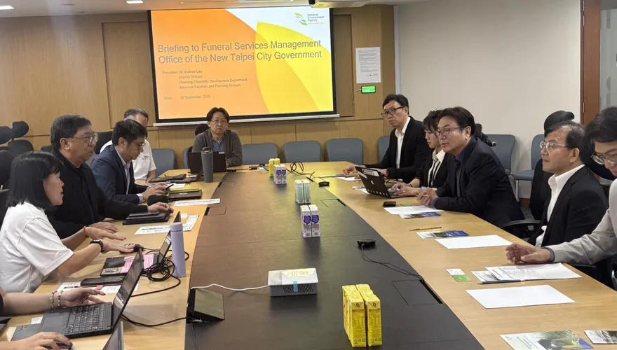 拜會新加坡國家環境局　劉和然：透過多元及自動化管理作為殯葬典範