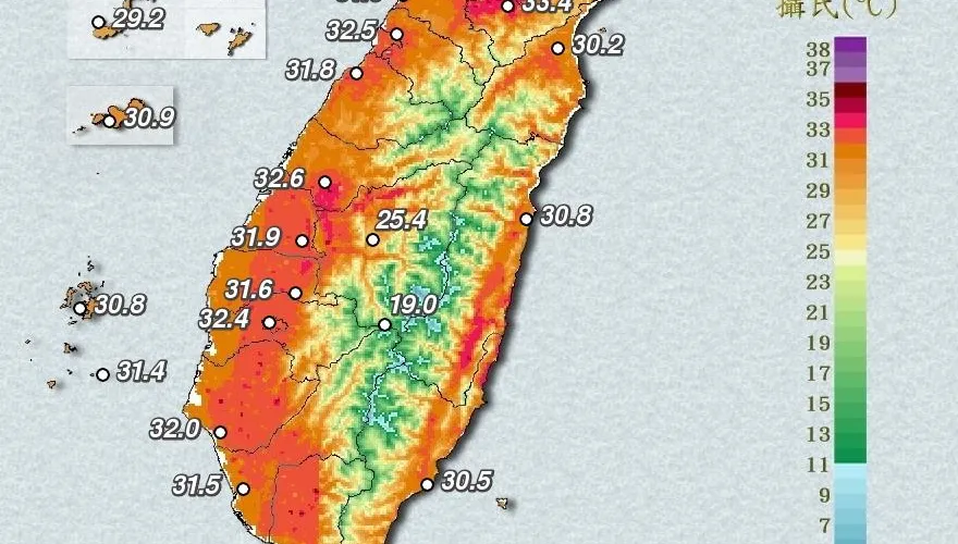 午後再現烤番薯！新北新店38.1度登最熱冠軍　4縣市警戒