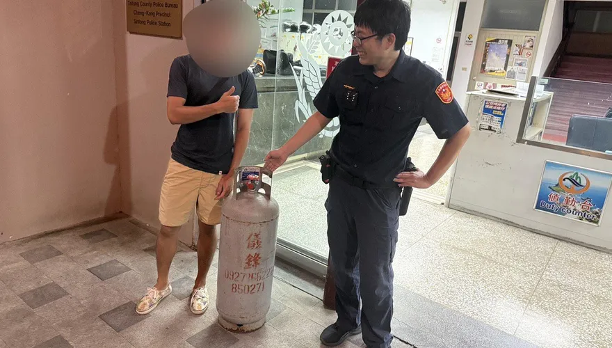 台東網紅咖啡廳瓦斯桶失竊　竊嫌「「有護腰」」警1小時破案