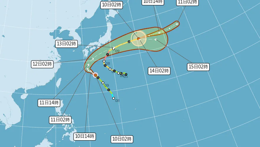 又有熱帶擾動！國慶連假天氣出爐　娜克莉颱風準備大迴轉