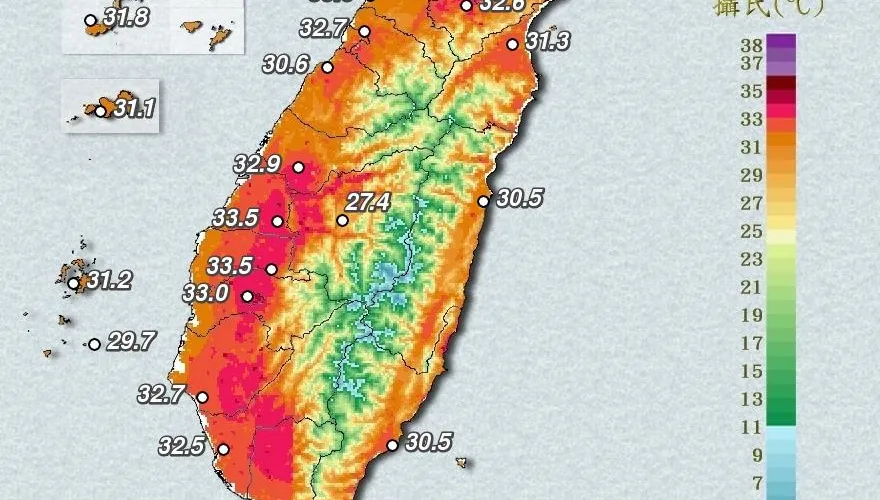 秋老虎發威！北市內湖再飆37.7度登全台最熱　6縣市亮燈