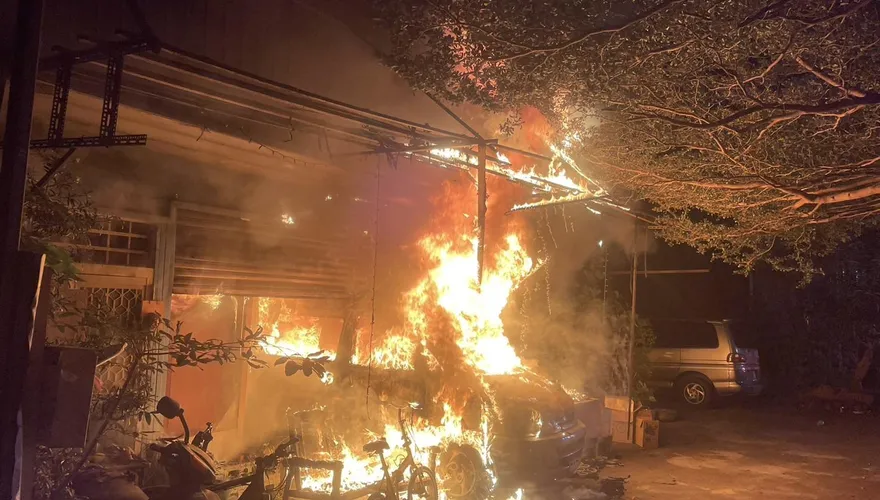 影/台中烏日大火1死1重傷　疑租賃糾紛前房客涉縱火已落網
