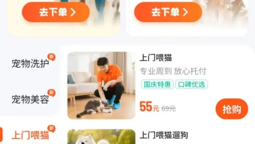 寵物經濟新趨勢！陸網約車滴滴跨界服務　提供上門餵貓遛狗