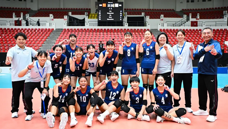 女排亞錦賽/U16中華隊摘亞軍！5局不敵韓國　仍寫隊史最佳績