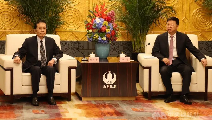 國民黨副主席張榮恭會面國台辦主任宋濤：兩岸關係主角是人民