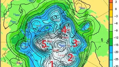 北極冷空氣「長出5支觸鬚」　鄭明典：冷空氣直送來台
