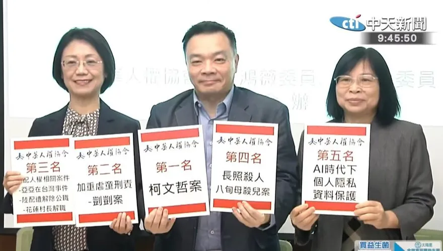 2025十大人權新聞出爐　柯文哲案拿第一、「電鍋案」是遺珠