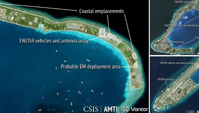 美智庫揭大陸南海監控升級　三大基地電戰設施大幅強化