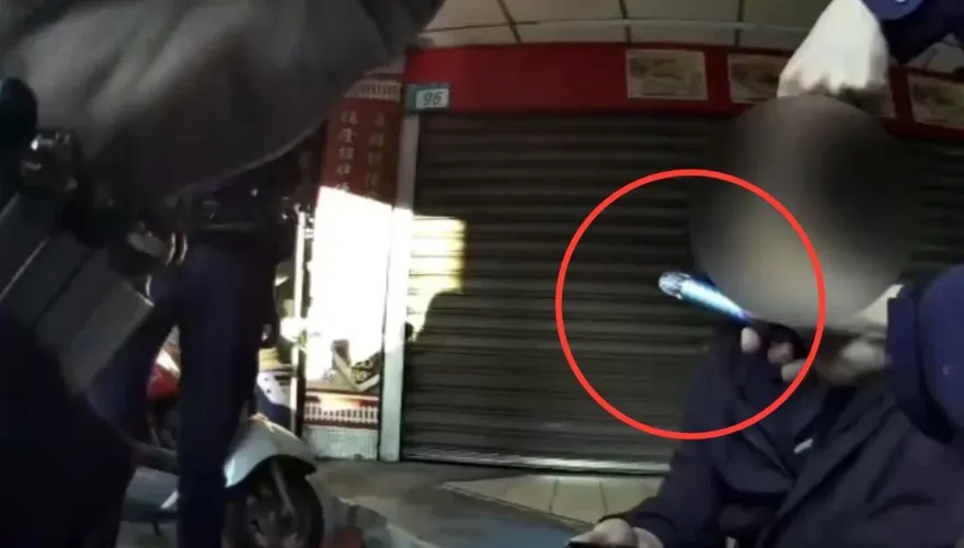 影/新莊男等紅燈見警急藏電子菸　女裝男毒駕遭逮