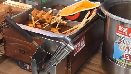 影/噁！台中奧客嫌關東煮太辣竟「倒回鍋內」　吼完店員閃人