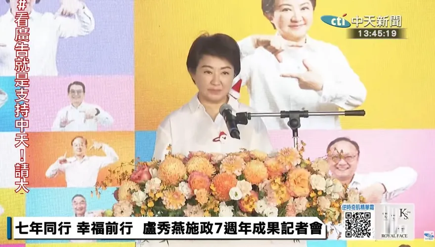 盧秀燕7年10大便民滿意度民調　破7成台中市民有幸福感