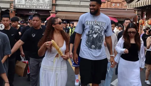 NBA/暑假來台灣網紅女友愛相隨　唐斯單膝下跪求婚成功
