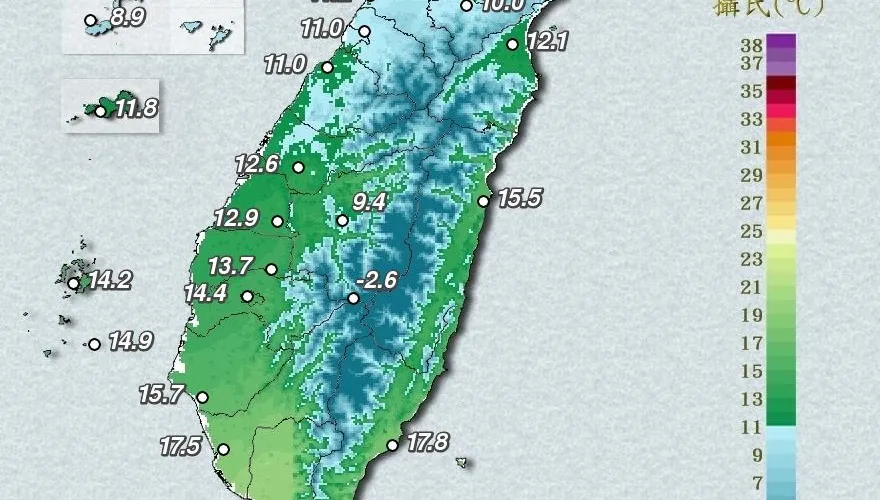台中以北「非常寒冷」到明晚！18縣市迎戰強冷氣團