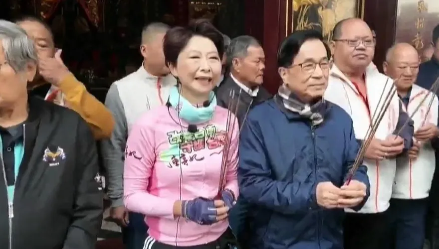 初選民調前「巧遇」　陳水扁：期許陳亭妃成為台南400年來第1位女市長